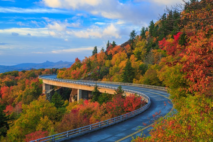 Linn Cove Viaduct - Blue Ridge parkway fall