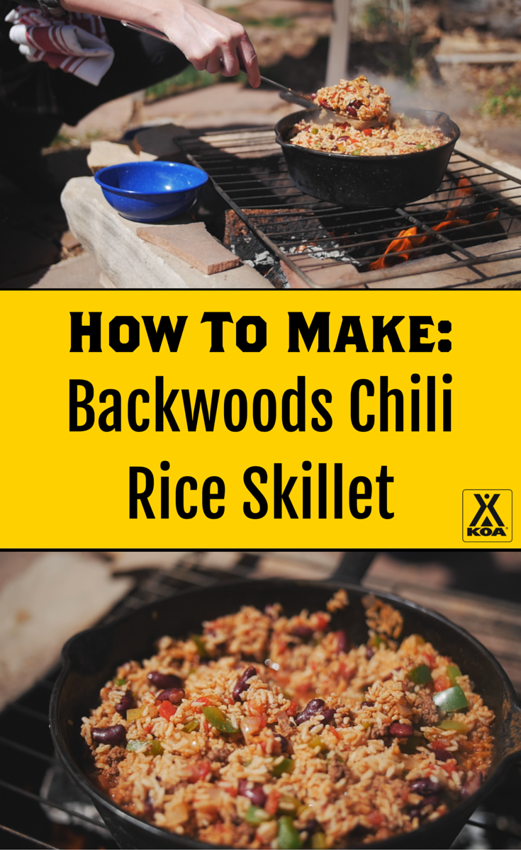 KOA Camping Recipe: Backwoods Chili Rice Skillet
