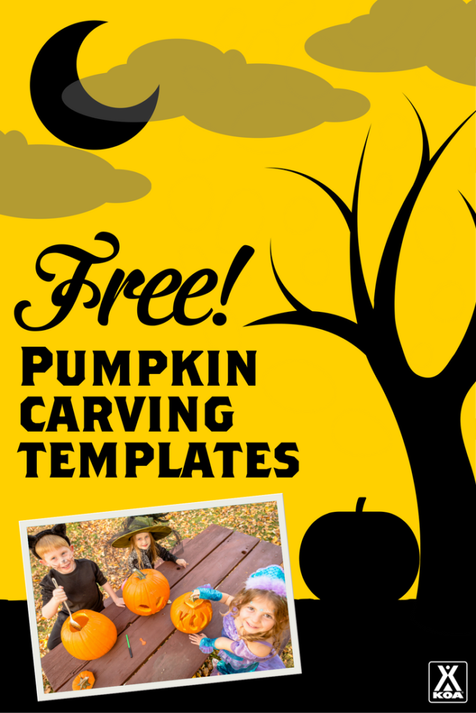 Download your FREE Camping Pumpkin Templates from KOA!