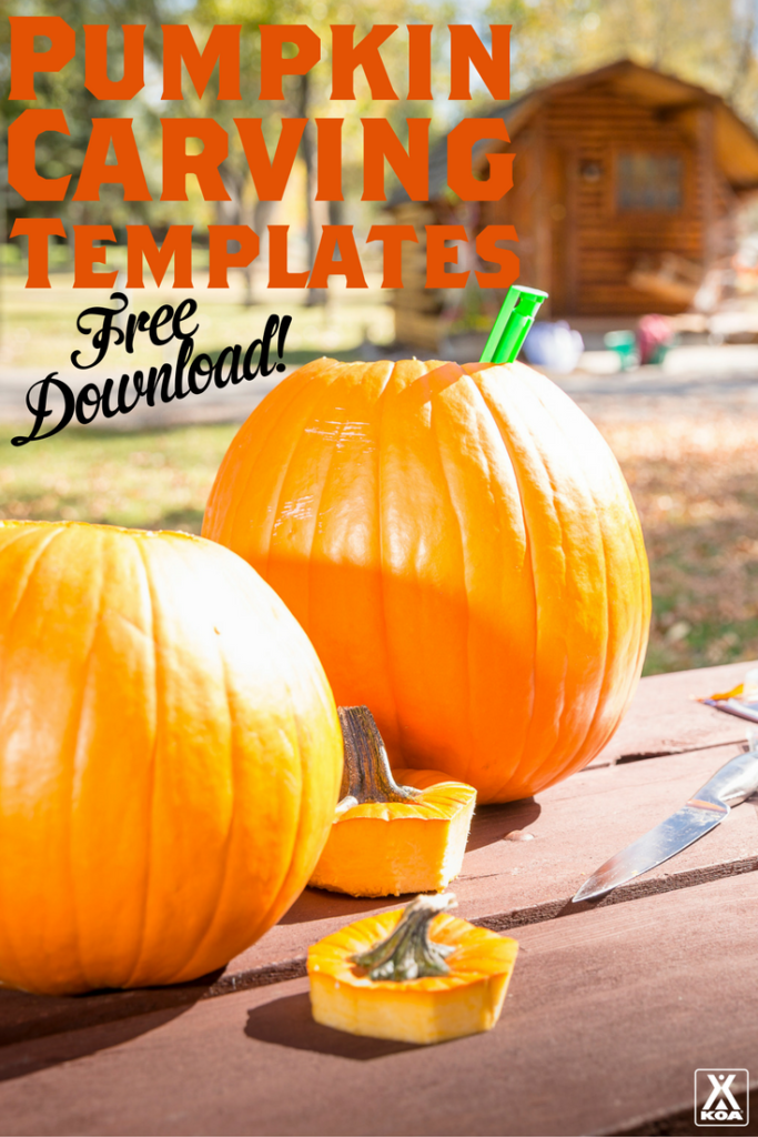 Download your FREE Camping Pumpkin Templates from KOA!