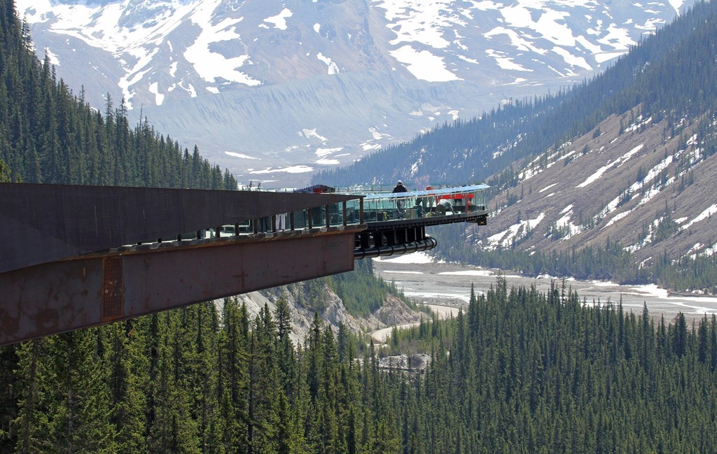 The Glacier Skywalk on the Icefields Parkway Alberta