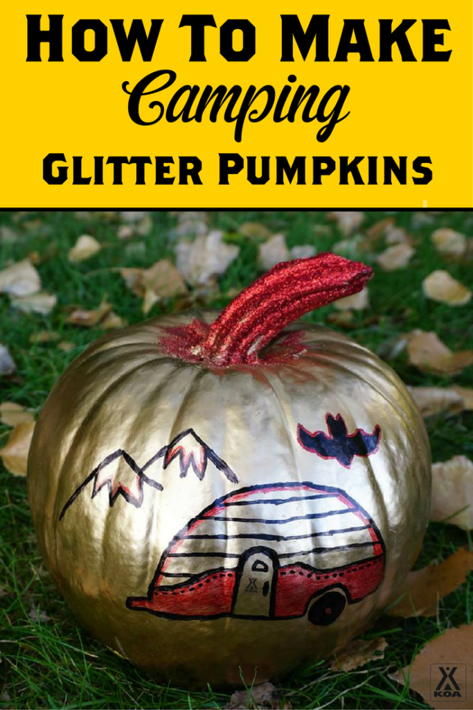 How To Make Camping Glitter Pumpkins