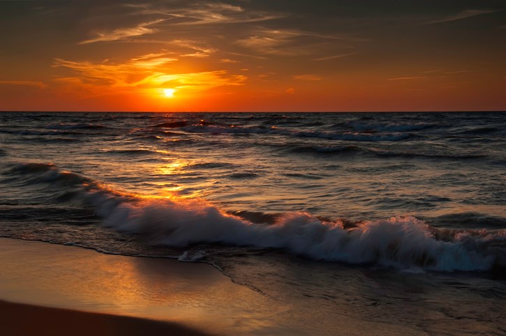 Sunset at Indiana Dunes