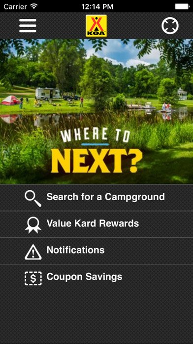 KOA Camping App
