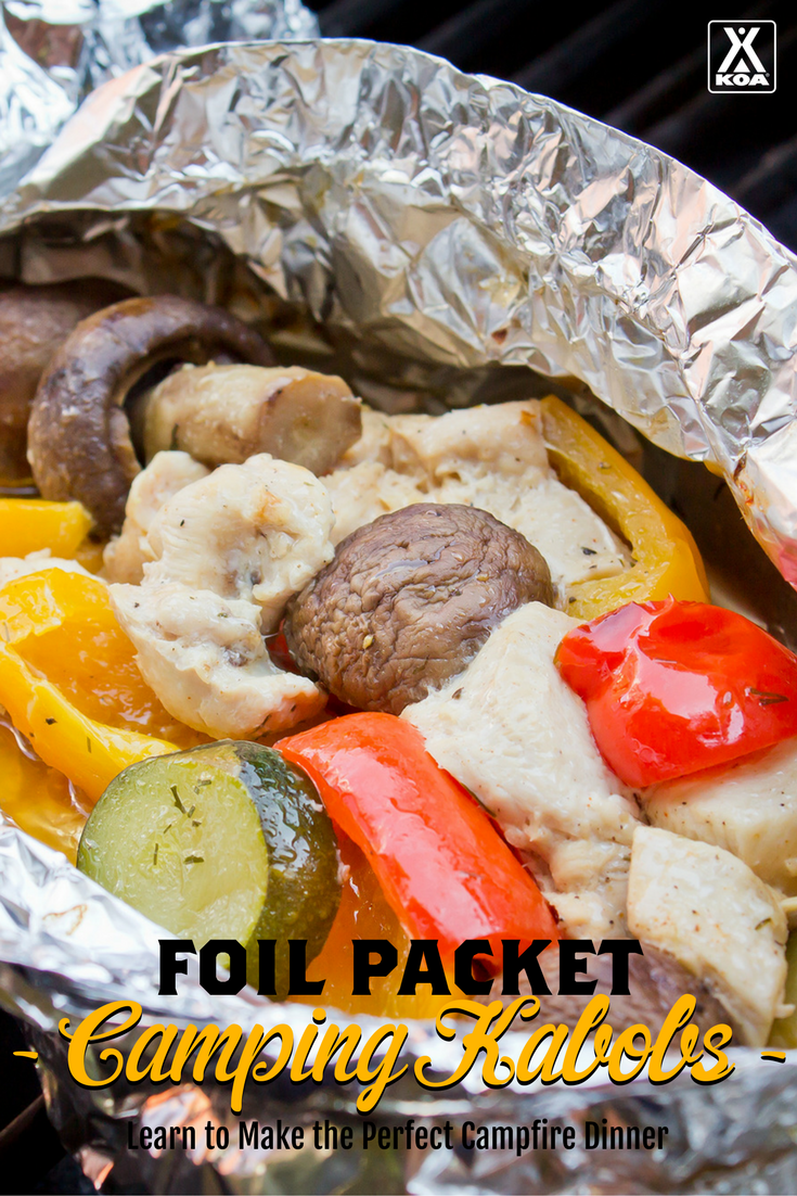 Learn to Make Foil Packet Camping Kabobs - the perfect campfire dinner!