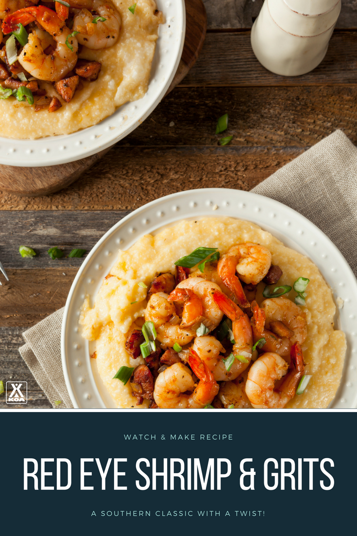 Learn to make red eye shrimp and grits.