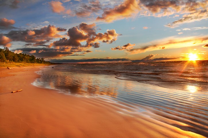 Ontario's Lake Huron at Sunset