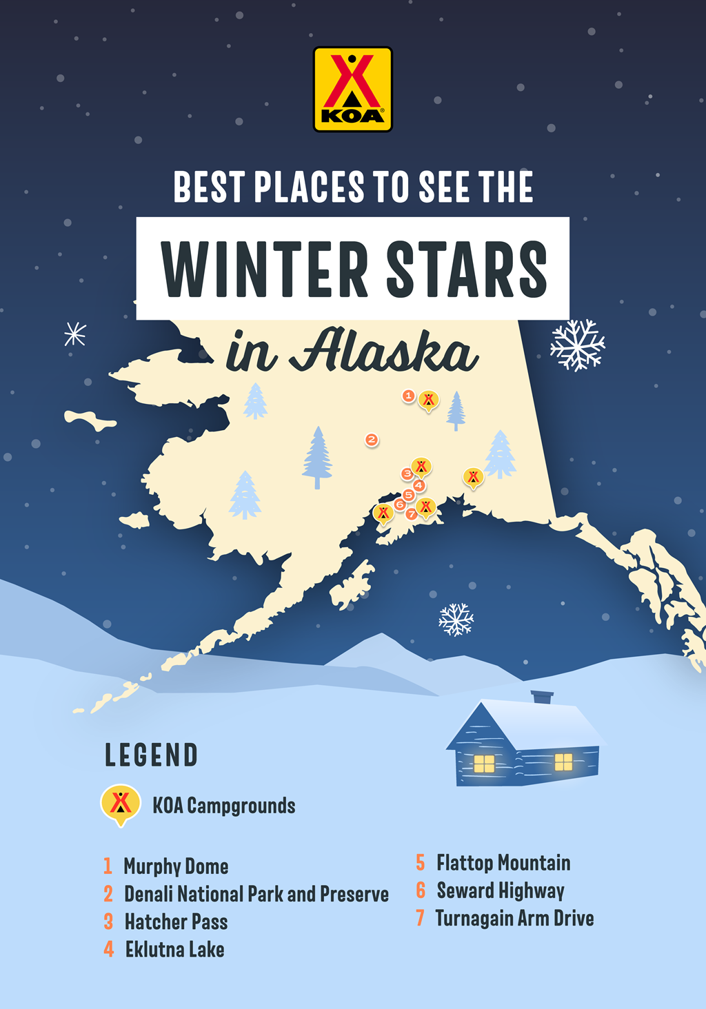 A map of Alaska.