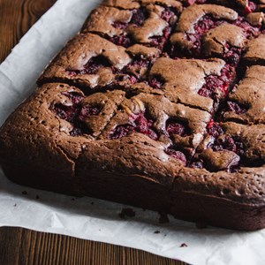 Dutch Oven Raspberry Brownies Recipe Image