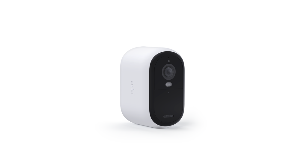 Small wireless security camera on a white background.