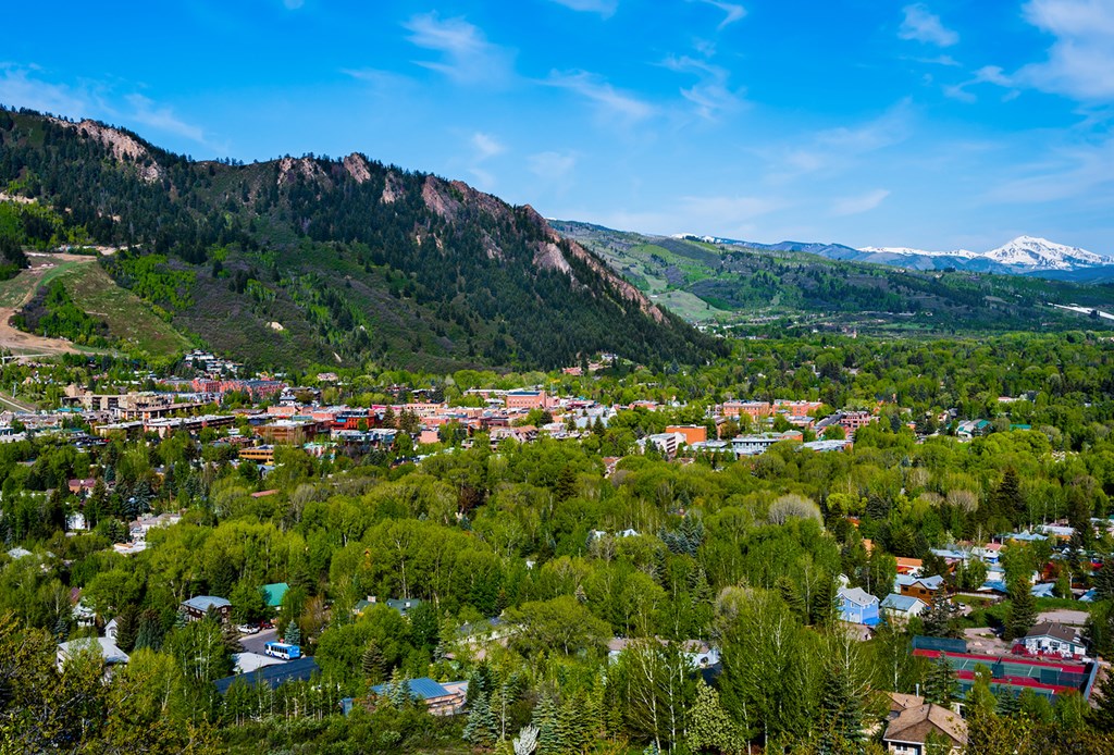 Aerial view of Aspen, Colorado