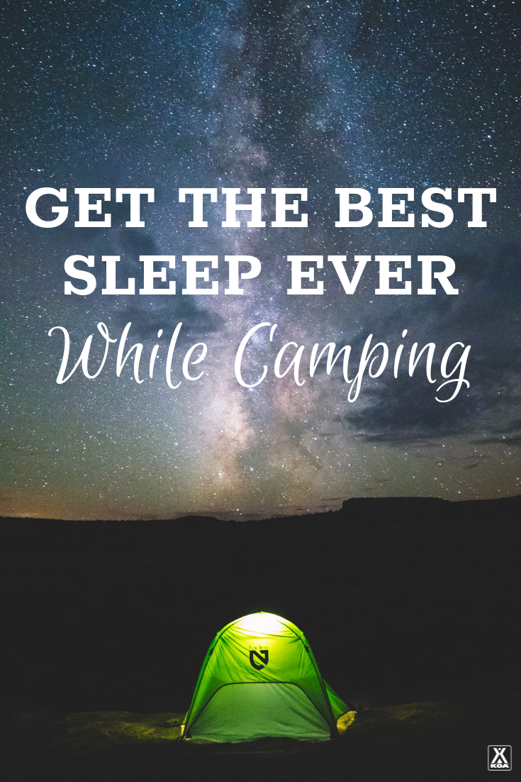 Get your best sleep ever in the great outdoors with these tips and tricks. #camping