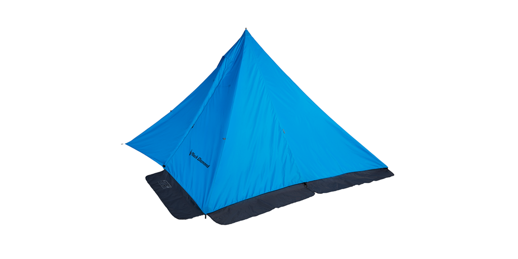 Blue tent on a white background.
