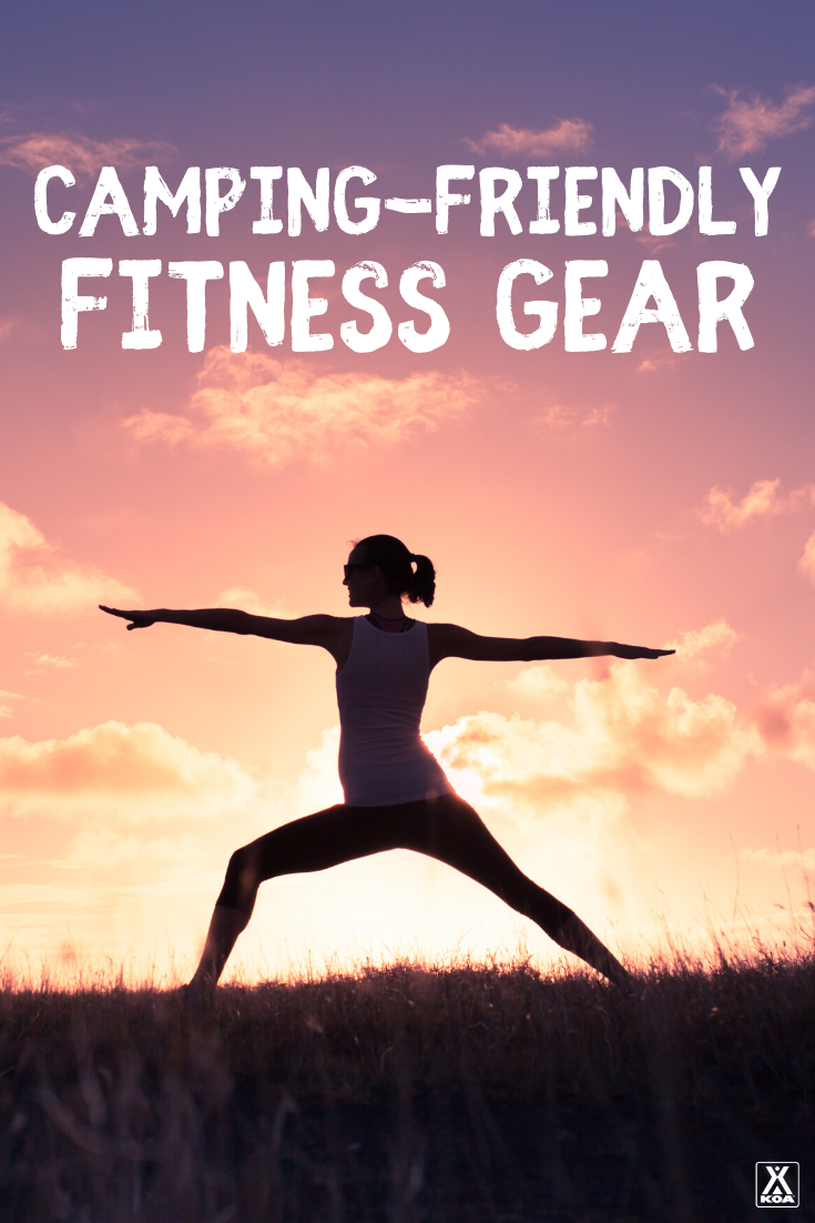 You can keep up with your fitness goals when you're camping! From a giant rubber band to a gym-in-a-box used by the military, here are a few packable products to help you stay strong on the road.