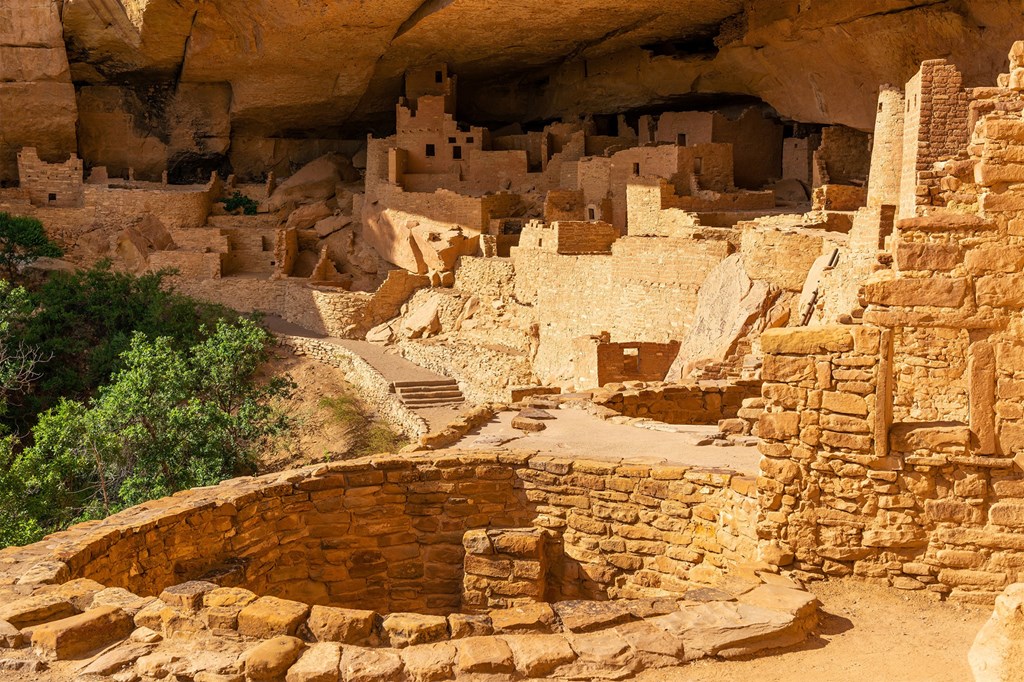 Cliff Palace cave dwelling, Mesa Verde national park, Colorado, United States of America (USA).