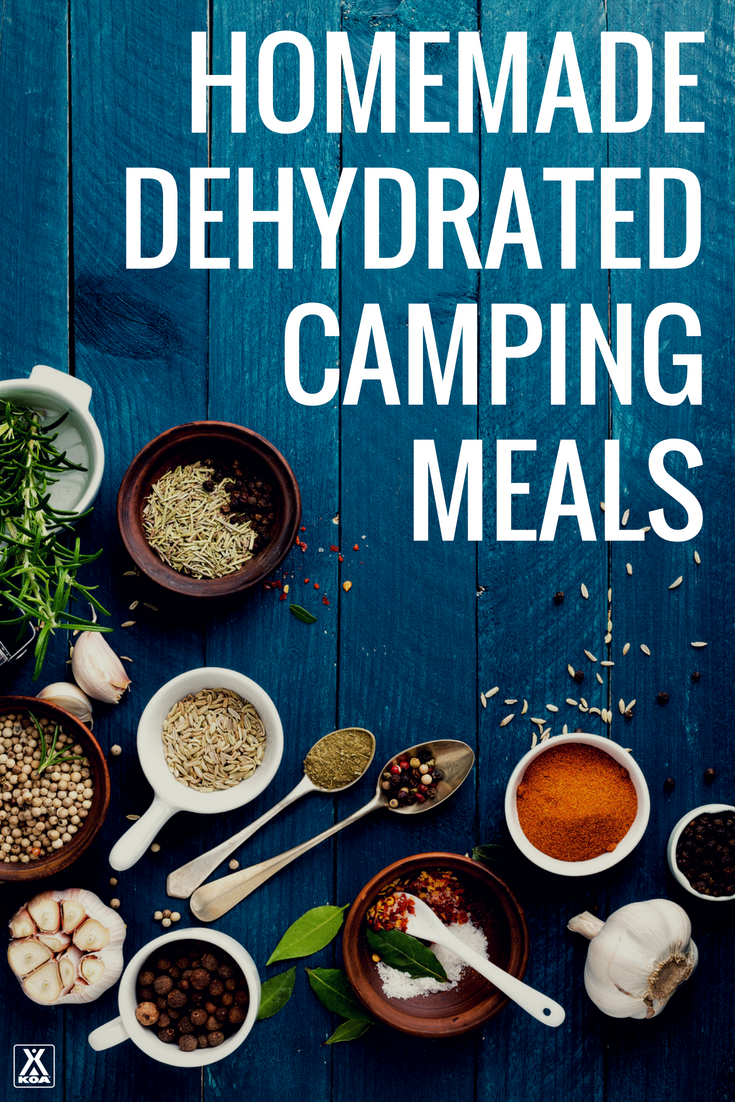 Make your own dehydrated camping meals.