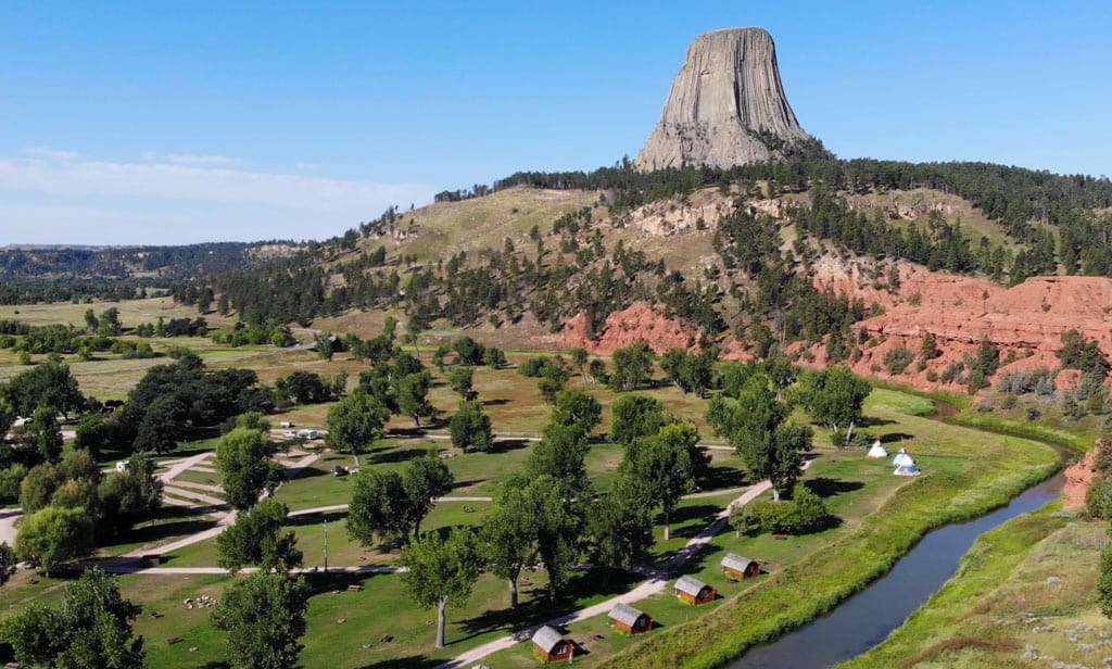 Devils Tower KOA is right beside the National Monument in the Belle Fourche River Valley