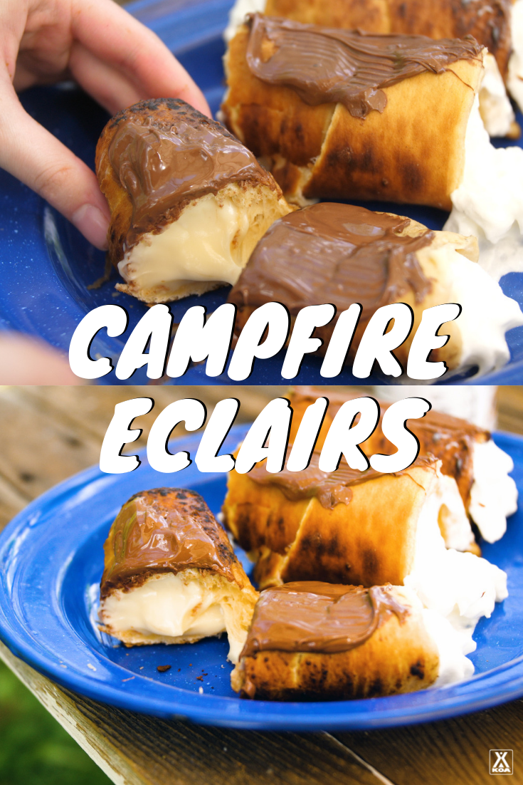If you're looking for a dessert that's as easy as it is fun, then our campfire eclairs are for you! Easily made with a few simple tools and ingredients over the campfire you can't go wrong.