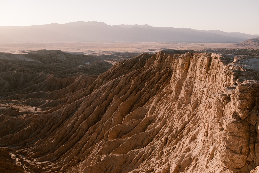 Fonts Point cliffs in the afternoon at Anza-Borrego Desert State Park in southern California, United States