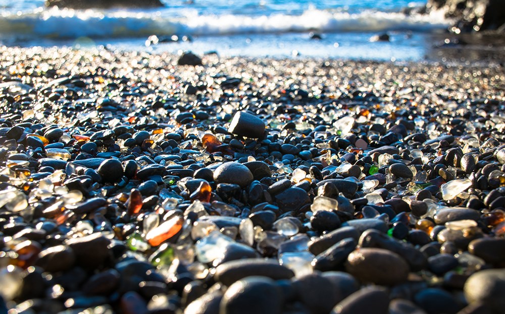 Glass beach in Fort Bragg