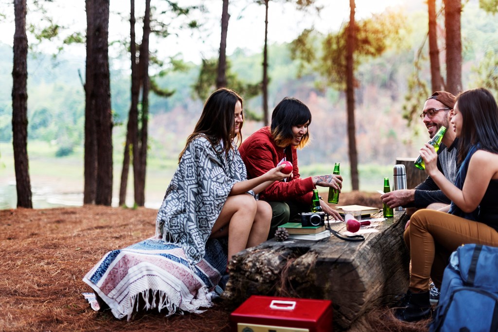 Friends Camping Playing Cards