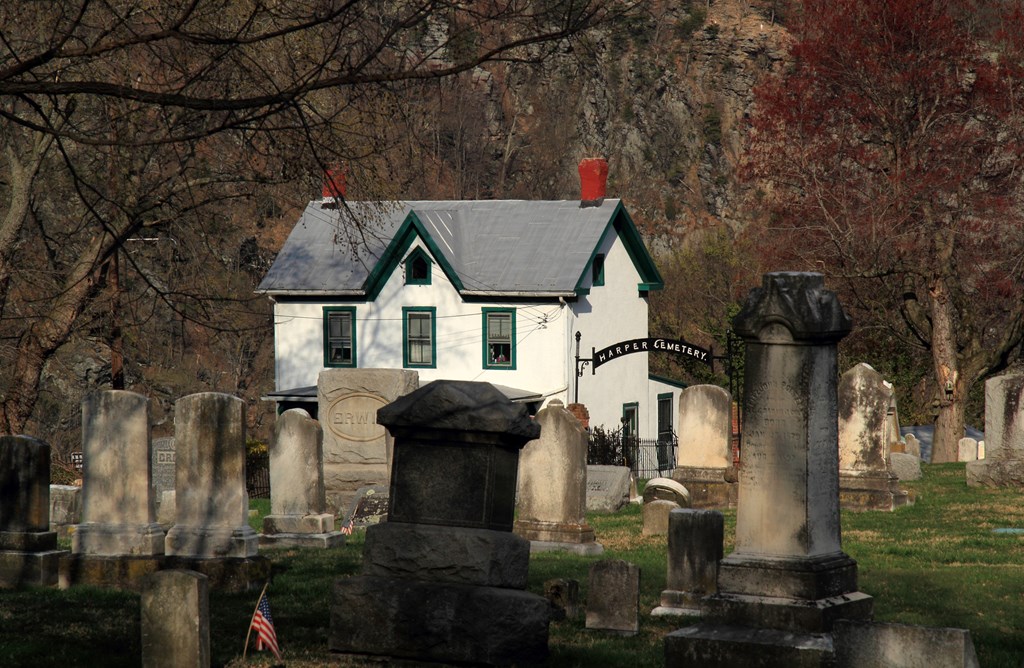 The Harper Cemetery overlooks the picturesque town of Harpers Ferry and contains the remains of notable figures from the town’s past.