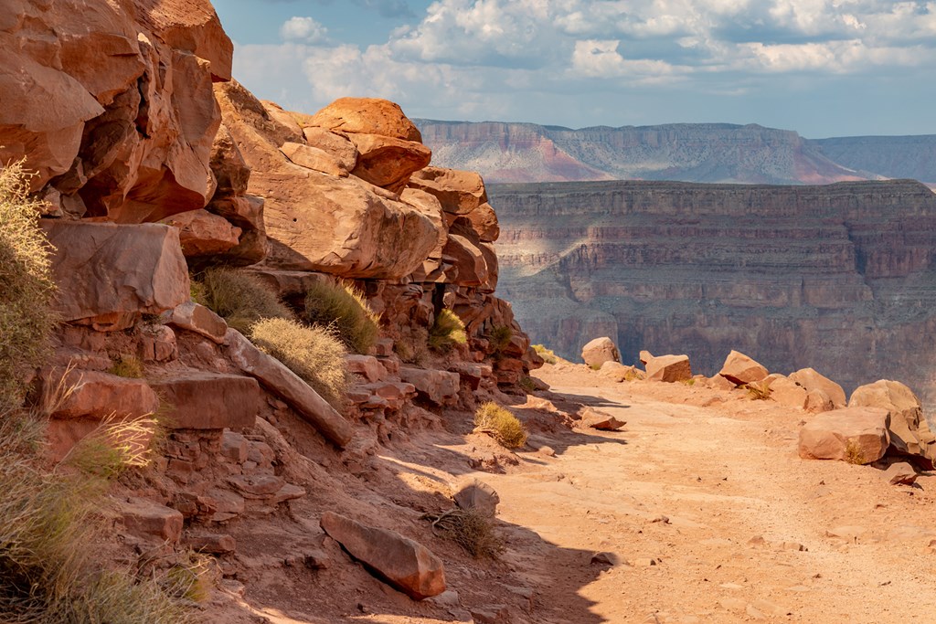 A scenic pathway at the Grand Canyon in Arizona