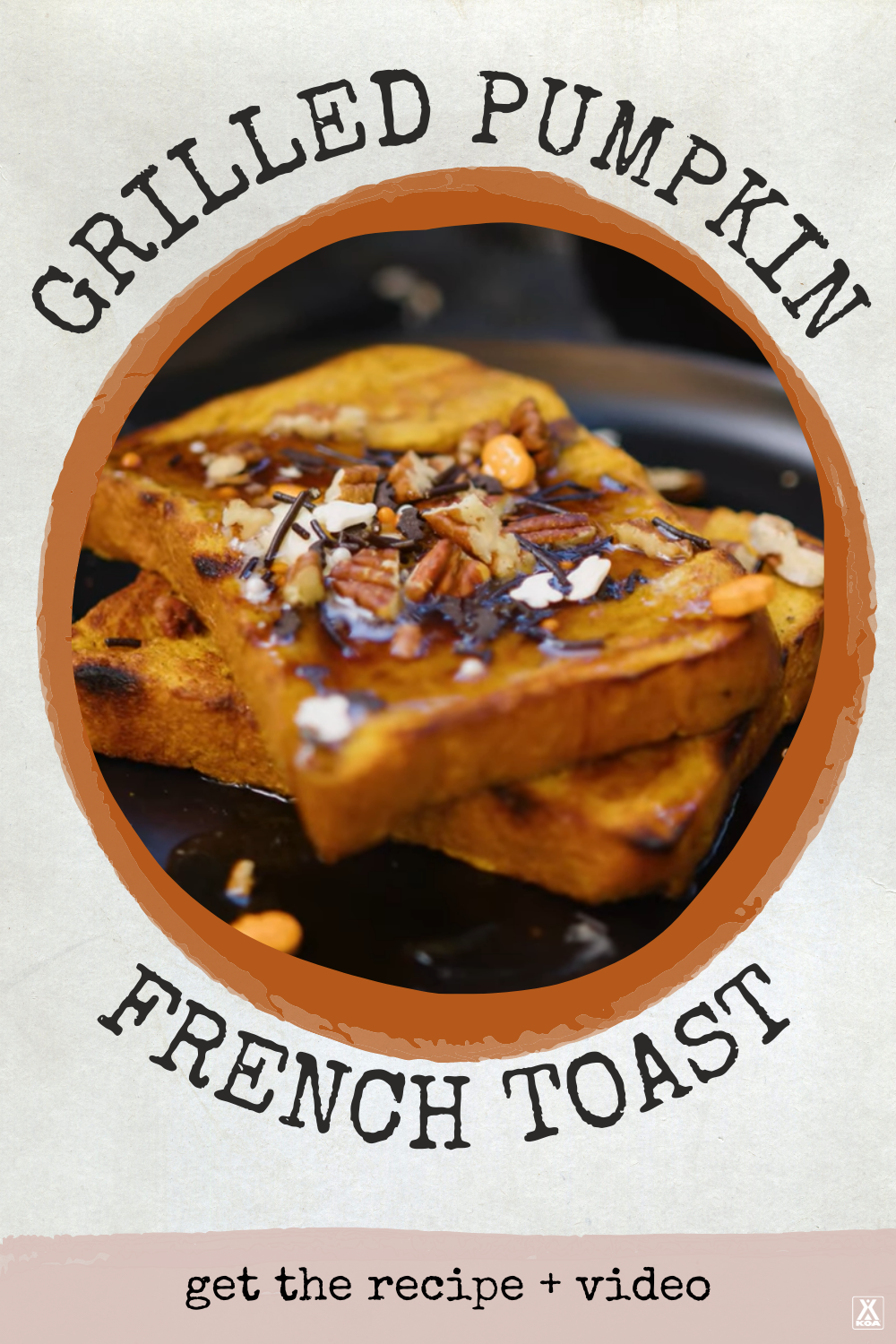 Perfect for chilly mornings at home or at your favorite campground, add your favorite fall flavors to this grilled french toast recipe.