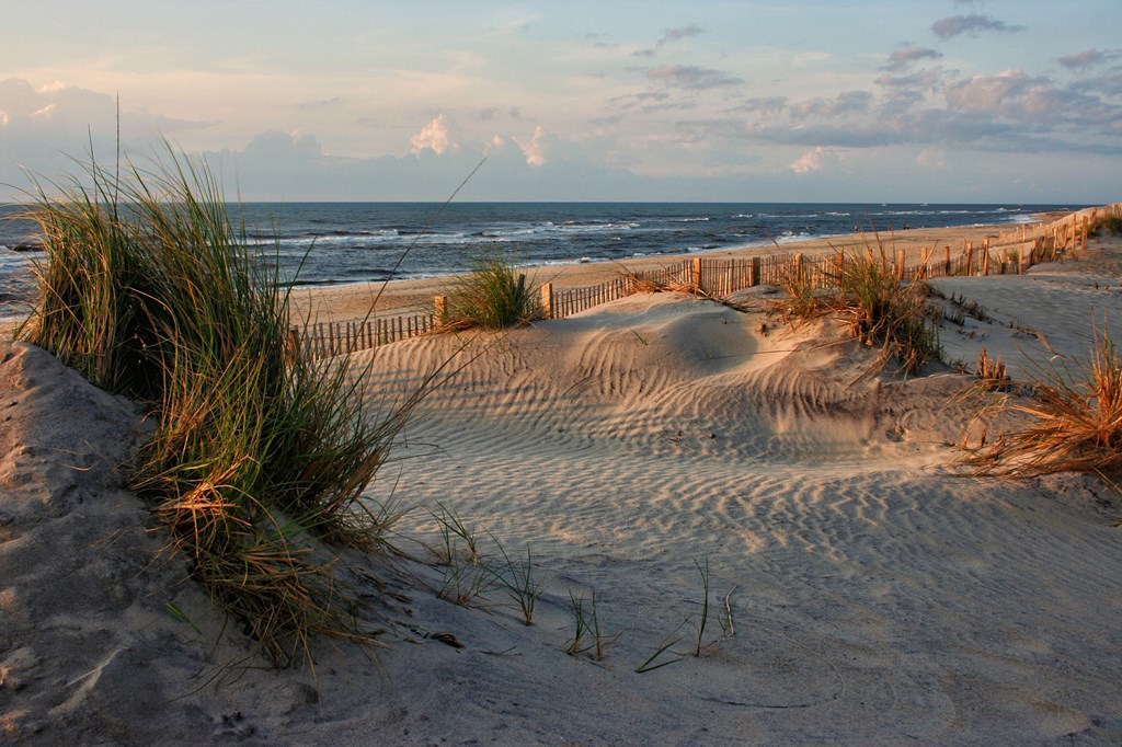 Beach and coastline at Hatteras National Seashore, Nags Head North Carolina