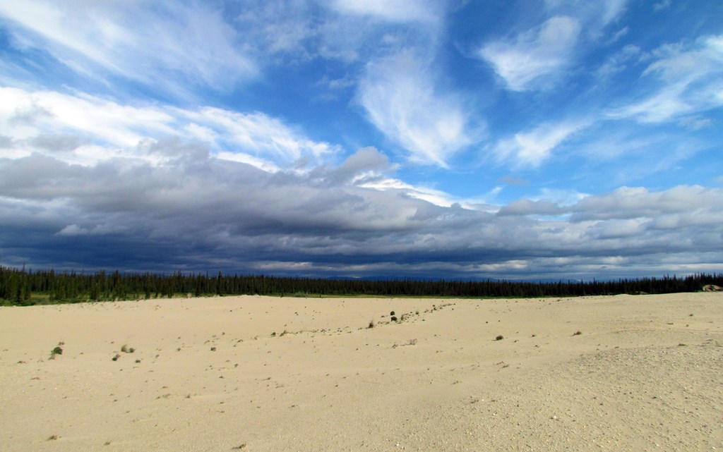 Clouds over sand dunes in Kobuk Valley National Park, Alaska