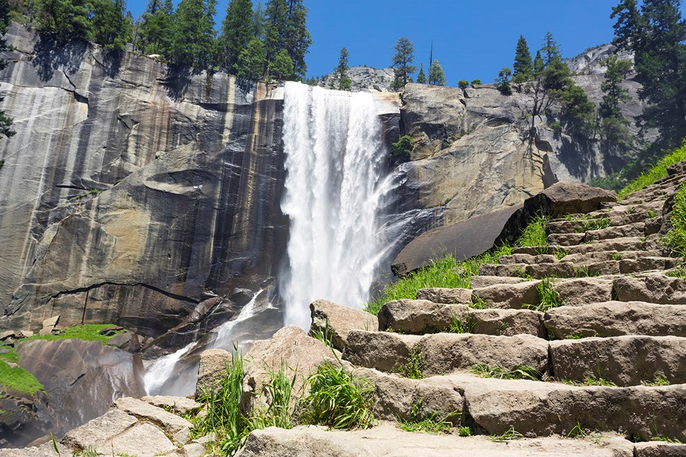 Mist trail leading to Vernal fall