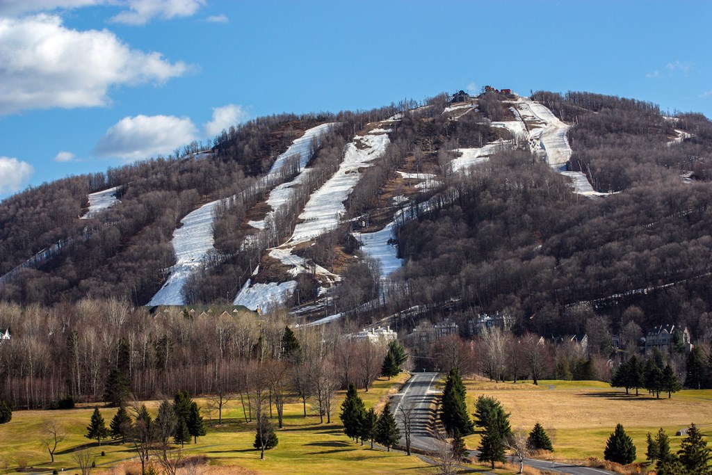 Mont Brome ski hill in the spring.