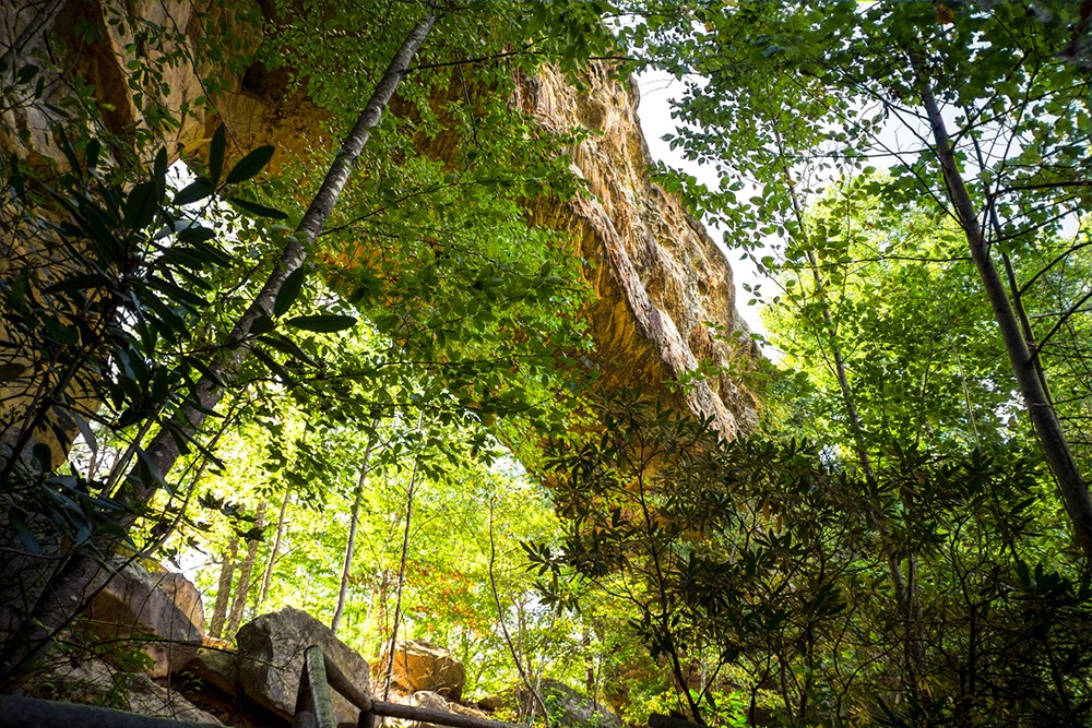 Natural Bridge State Park located in the Red River Gorge Wilderness Area in Slade, Kentucky.