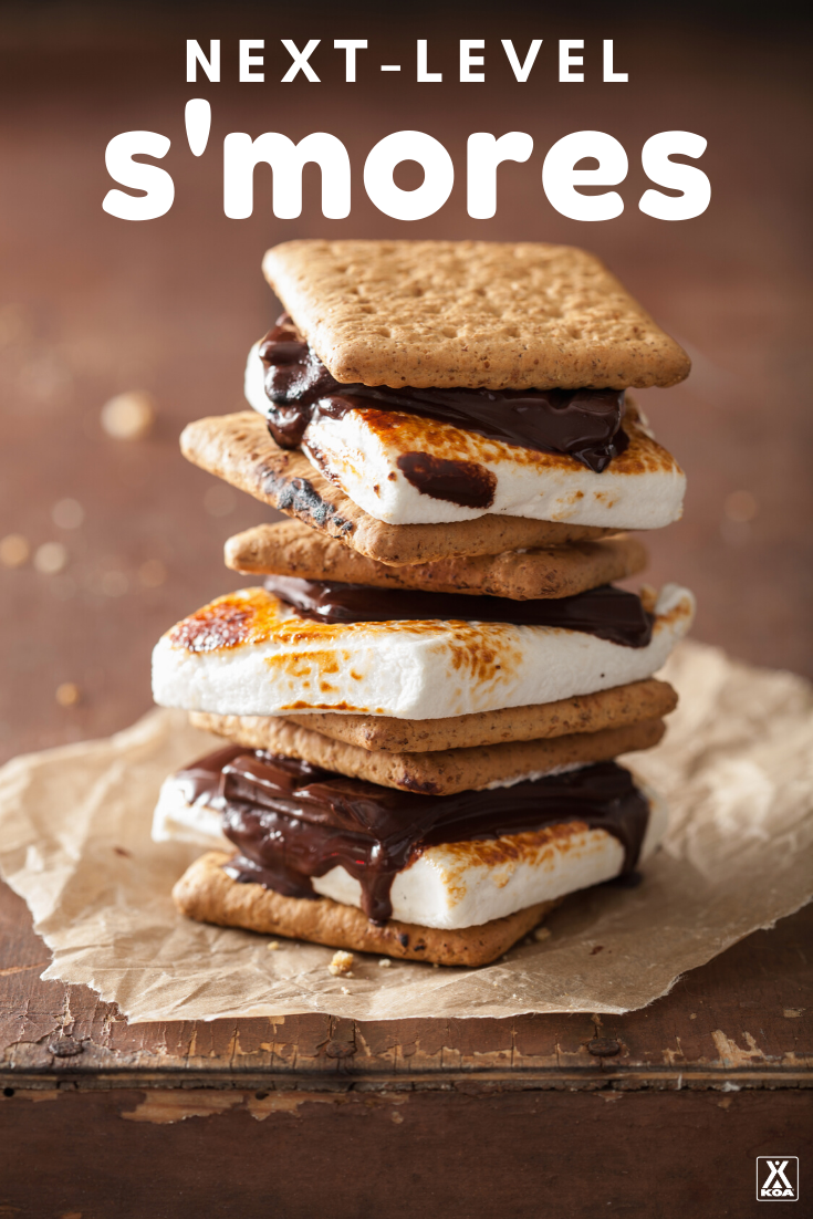 The traditional gooey chocolate and marshmallow s’mores recipe occupies the hearts and stomachs of campers everywhere. But for those times when you just feel like trying something new, here are some tasty alternatives that build on the s’mores legacy. 