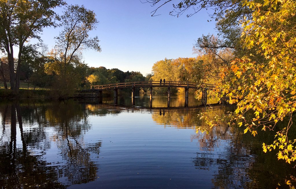 Beautiful autumn afternoon at the Minute Man Historical Park.