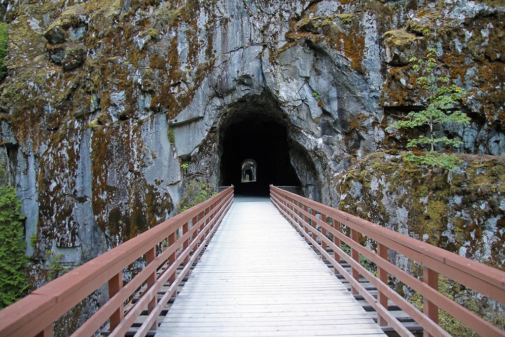 The never ending Othello Tunnels in British Columbia in Canada