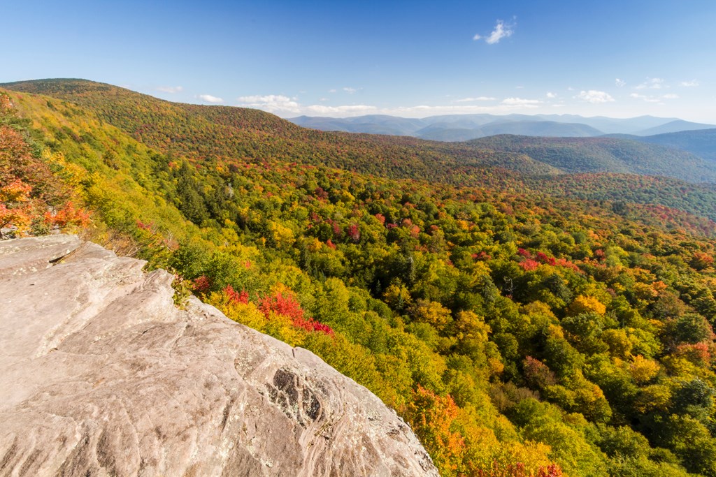 Panther Mountain and Woodland Valley seen from Giant Ledge in the Catskills Mountains of upstate New York.