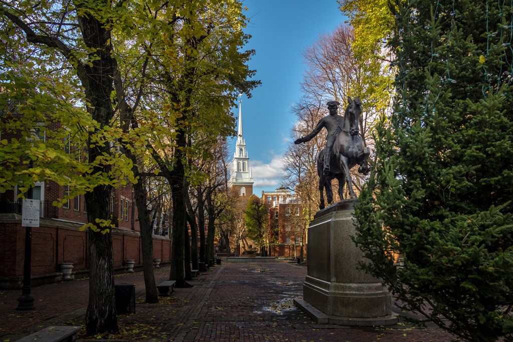 Park Street Church Tower - Freedom Trail Site - Boston, Massachusetts, USA