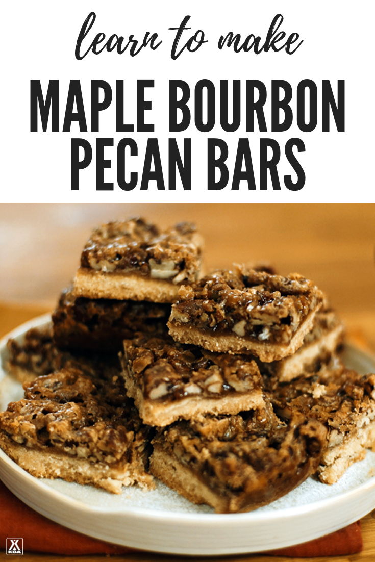 Maple bourbon pecan bars