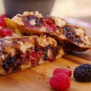 Pie Iron Cherry Pies and Choco Waffles | Camping Desserts Image