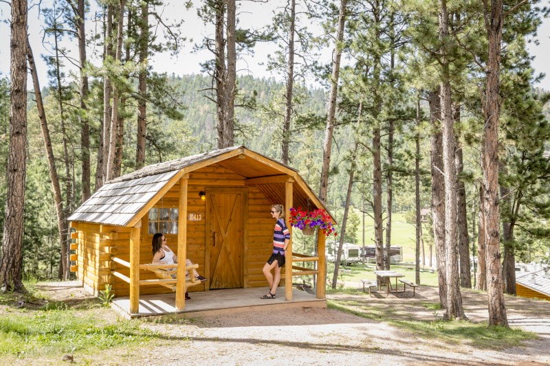 Women Cabin Camping