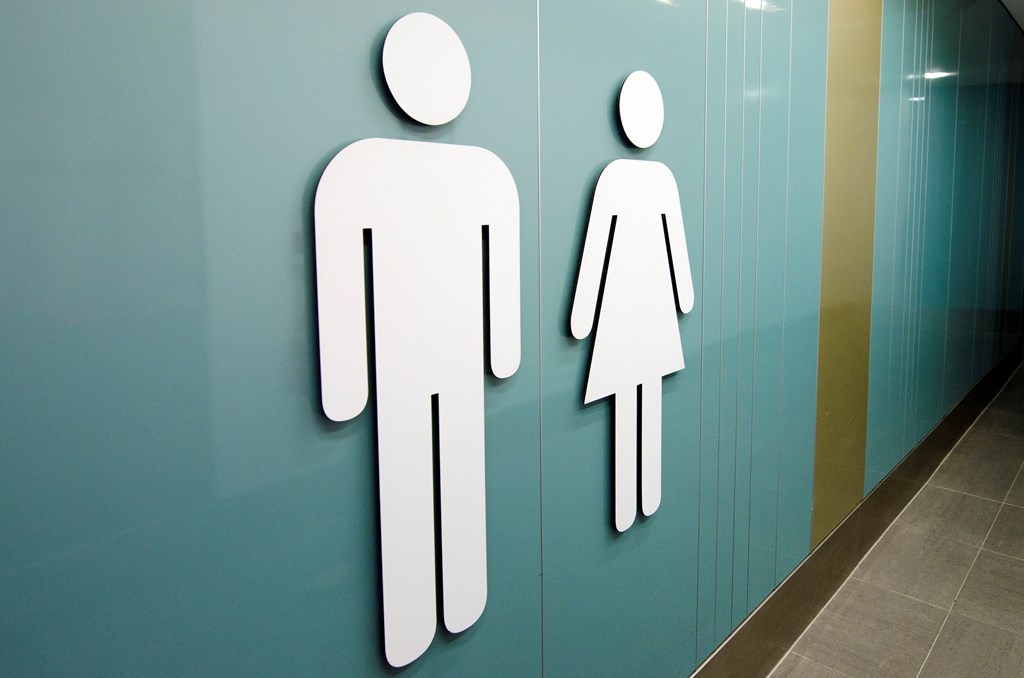 Men and women toilet signs.