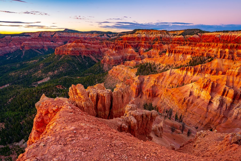 Hoodoos at Last Light from Ramparts Point of Cedar Breaks