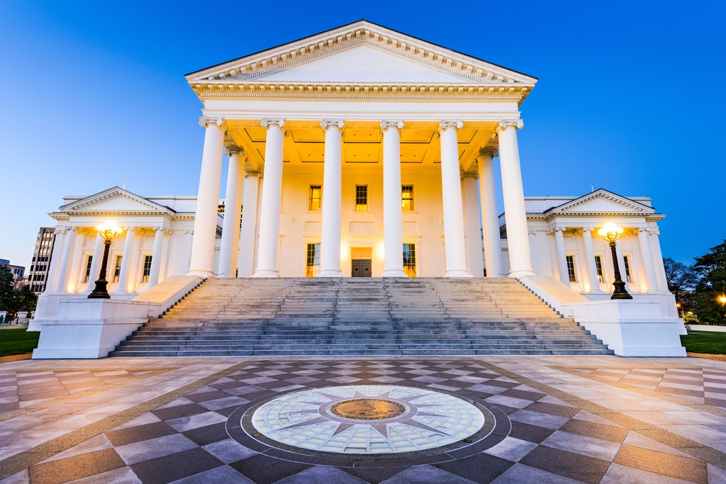 Virginia State Capitol in Richmond, Virginia, USA.