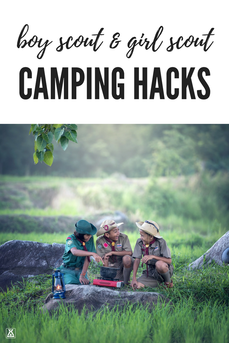 Try these boy scout and girl scout camping hacks