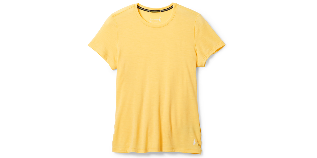 Yellow t-shirt on a white background.