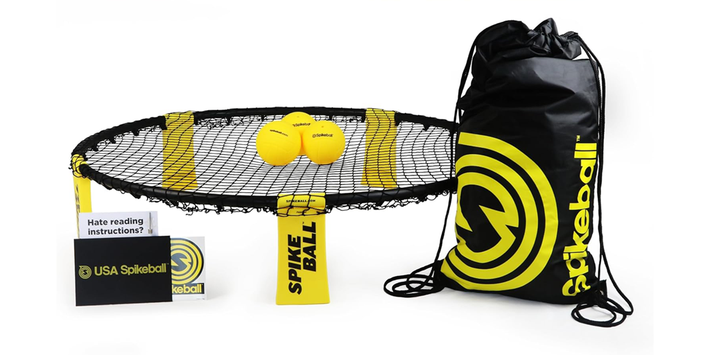 Spikeball game set on a white background.