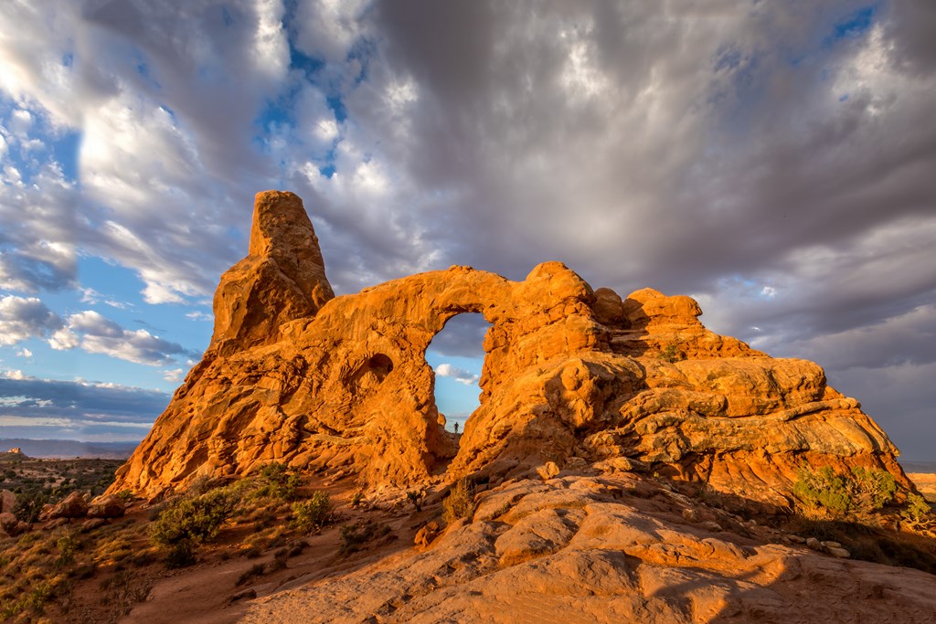 The Turret Arch in the Arches National Park, Utah.