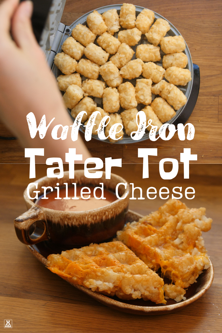 Making grilled cheese in your waffle iron? You bet! Learn how to use a waffle iron to make toasty grilled cheese and yummy cheesy tater tot sandwiches.