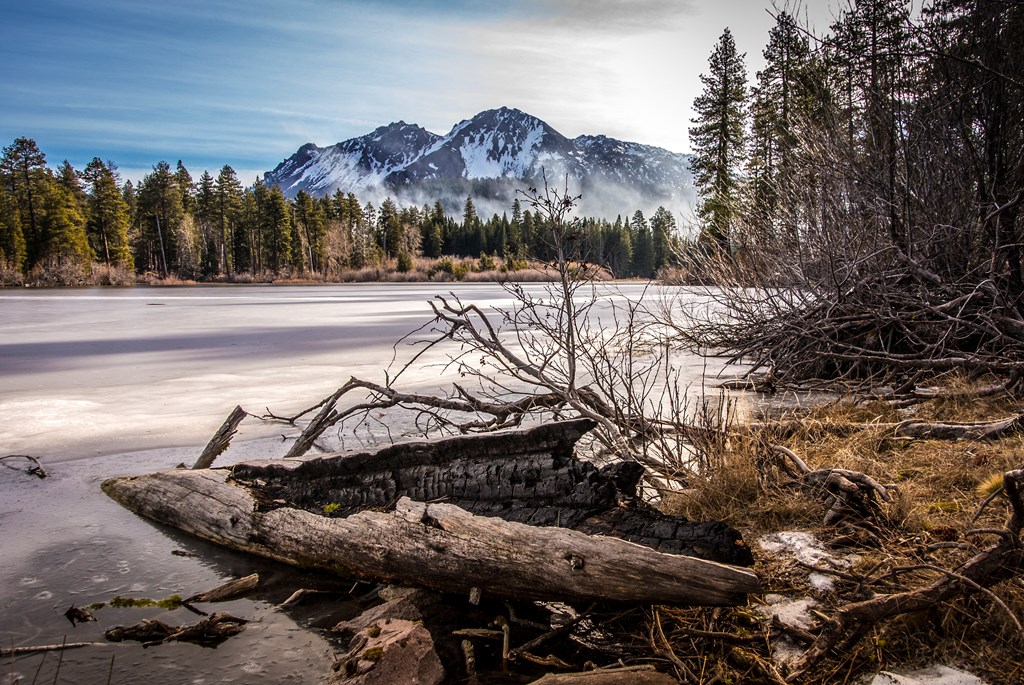 Frozen Manzanita Lake, Lassen National Park